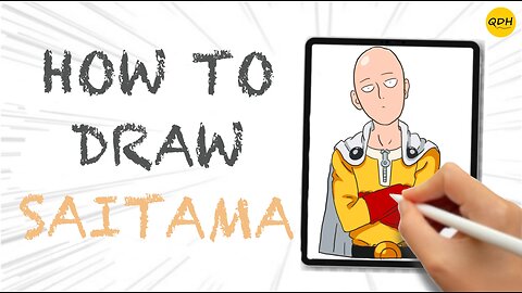 How to Draw Saitama from One Punch Man...learn with @QuickDrawHabit #saitama #animeart #digitalart