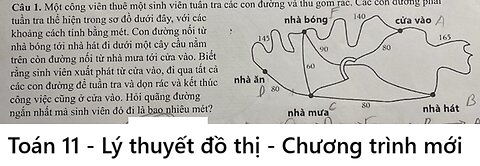 Toán 11: Một công viên thuê một sinh viên tuần tra các con đường và thu gom rác. Các con