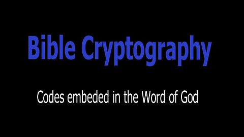 Bible Cryptography 1