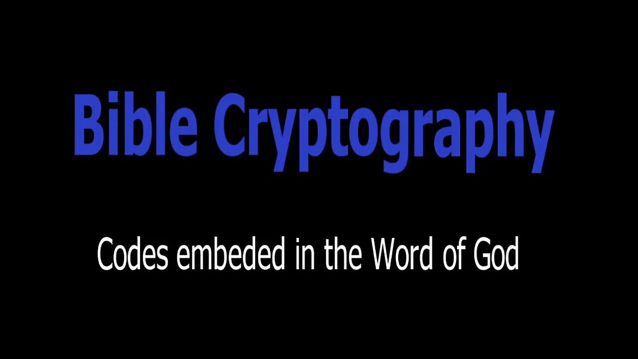 Bible Cryptography 1