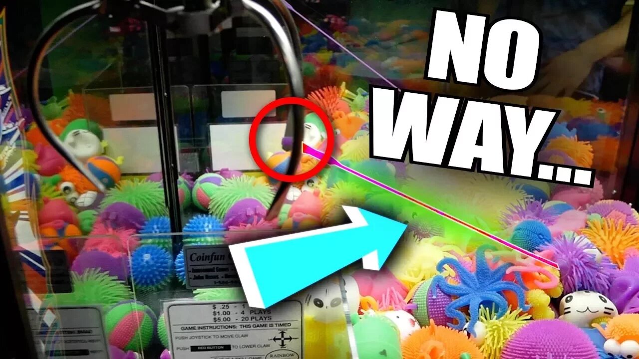This happened at the claw machine...