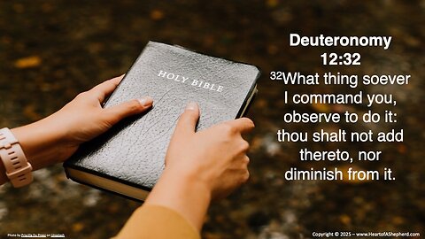 “If Sinners Entice Thee, Consent Thou Not!” (Deuteronomy 13-14) from www.HeartofAShepherd.com.