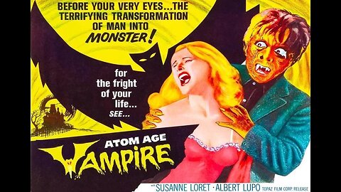 ATOM AGE VAMPIRE 1960 Doctor's Cosmetic Restorative Process Involves Murder FULL MOVIE Video Copy