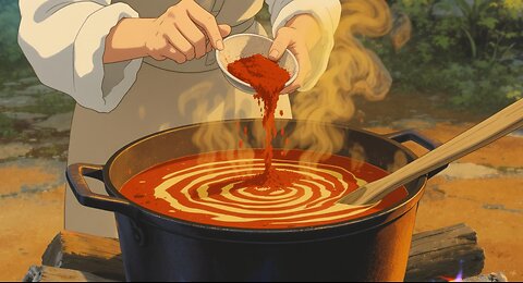 Anime ASMR jollof rice cooking