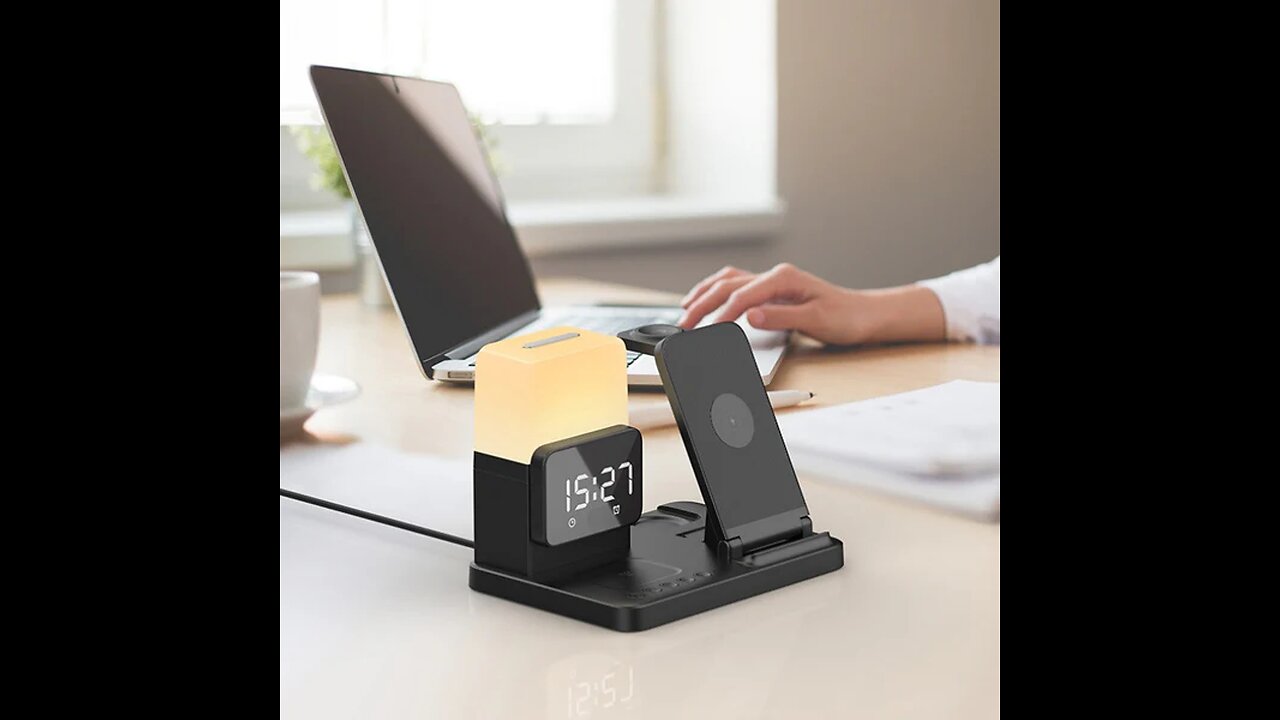 Multi-Functional Night Light Clock Wireless Charger