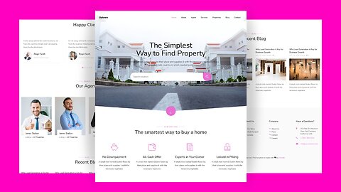 Real Estate Website Design: HTML, CSS & JS || Free Source Code