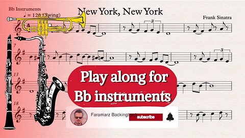 New York, New York - Frank Sinatra | Play along for Bb instruments