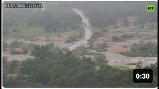 INSANE Texas timelapse shows Llano River FLOOD - 50 minutes in 30 seconds