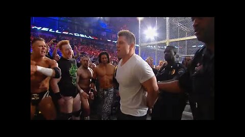 Arrests are made during the chaotic aftermath of the WWE Triple Threat Match Hell in a Cell