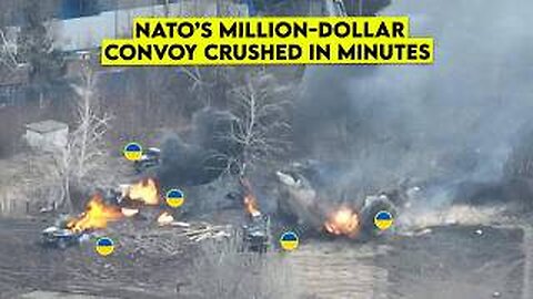 Russia Obliterated NATO Armoured Convoy In Sumy
