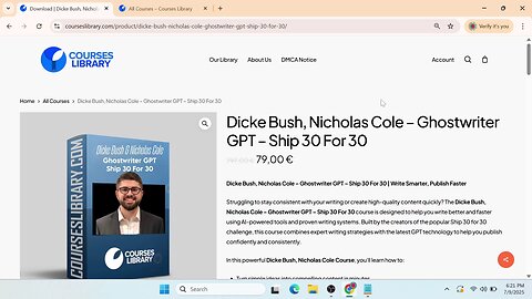 (courseslibrary.com)Dicke Bush, Nicholas Cole - Ghostwriter GPT - Ship 30 For 30