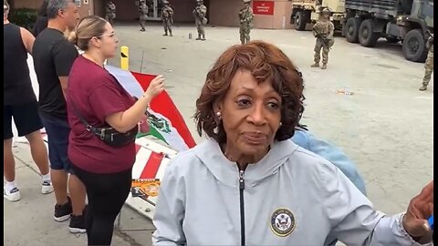 Deranged Rep. Maxine Waters Outside Los Angeles Ice Facility Harassing National Guard Troops