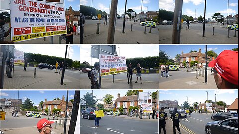 Gower Memorial T-Junct. Stratford upon Avon 7: Midlands Activists–Jail Corrupt Lying Govt. 4 Treason