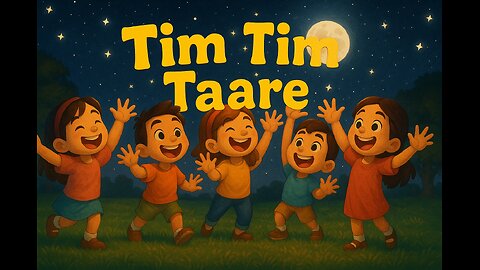 Tim Tim Karte Aasman Mein | Animated Nursery Rhyme for Kids