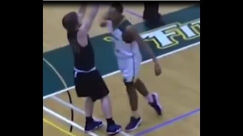 Extremely dirty basketball play, player suspended, flagrant foul. Should be arrested?
