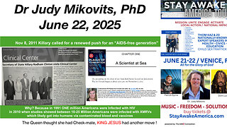 Jun 22 2025 - Judy Mikovits presentation at Stay Awake America Tour, Venice, FL