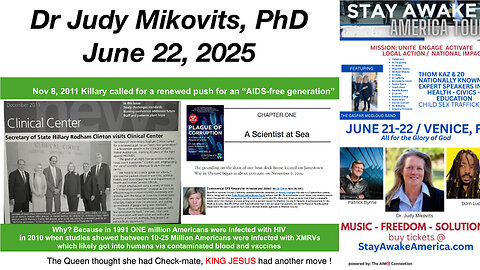 Jun 22 2025 - Judy Mikovits presentation at Stay Awake America Tour, Venice, FL