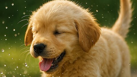 Blind Puppy Discovers a Puddle for the First Time… His Reaction Will Melt Your Heart 🥹🐾