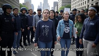 Was the No Kings protests peaceful or violent?