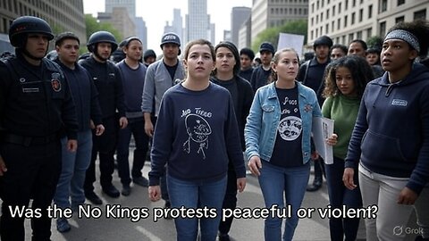Was the No Kings protests peaceful or violent?