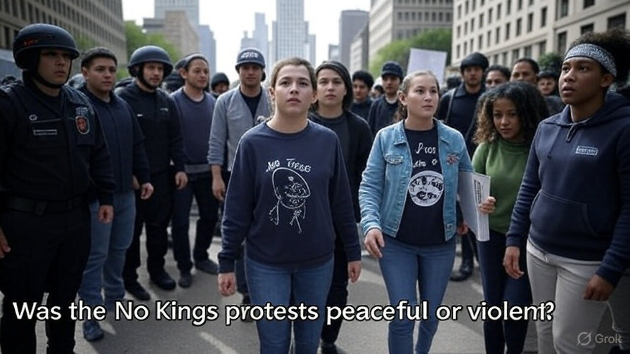 Was the No Kings protests peaceful or violent?
