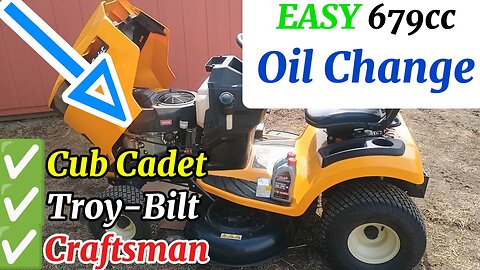 EASY Oil Change for 679cc Lawn Mower (Cub Cadet, Troy-Bilt, Craftsman)