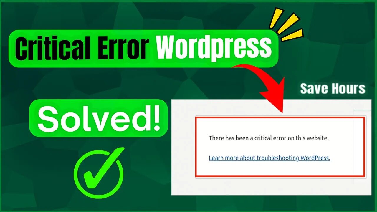 Solved the CRITICAL ERROR on My WordPress Site Using cPanel in 2 Minutes