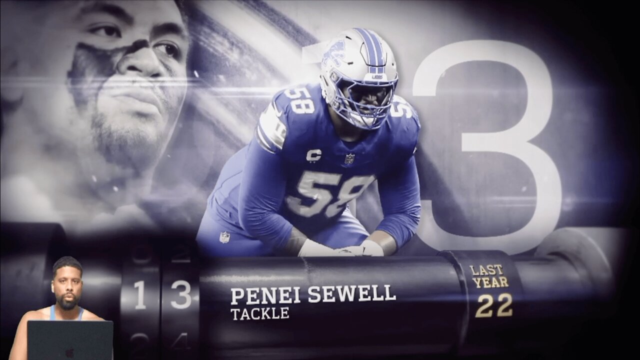 CHANNELADRIANTV Reacts | 13: Penei Sewell (OT, Lions) | Top 100 Players of 2025