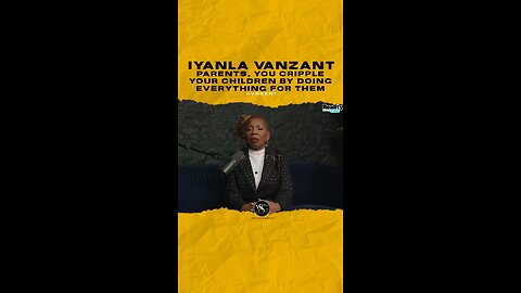@iyanlavanzant Parents, you cripple your children by doing everything for them.