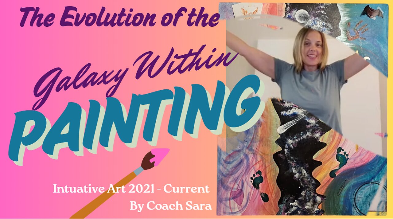 The Evolution of The Galaxy Within Painting - Intuitive Art