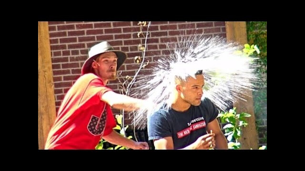 Throwing Water Balloons at People Prank