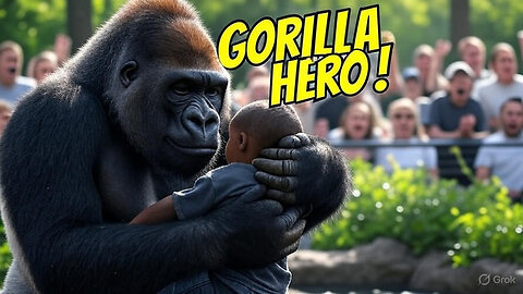 “Gorilla HERO Saves Child in Zoo Drama 🦍❤️”