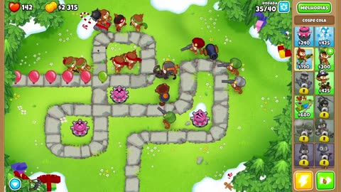 Bloons TD 6 Ape Field Easy Round 35