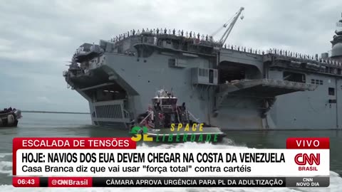 Navios de guerra dos EUA devem chegar hoje à Costa da Venezuela para combater os cartéis de droga