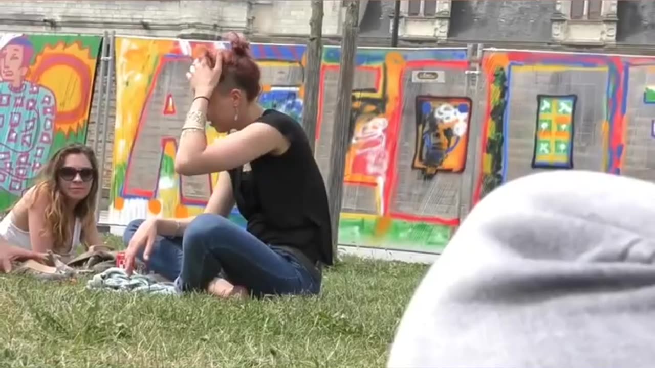 Candid feet at music festival