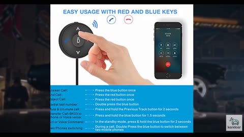 Besign Bluetooth 5.3 Car Kit for Handsfree Talking and Music Streaming, Wireless