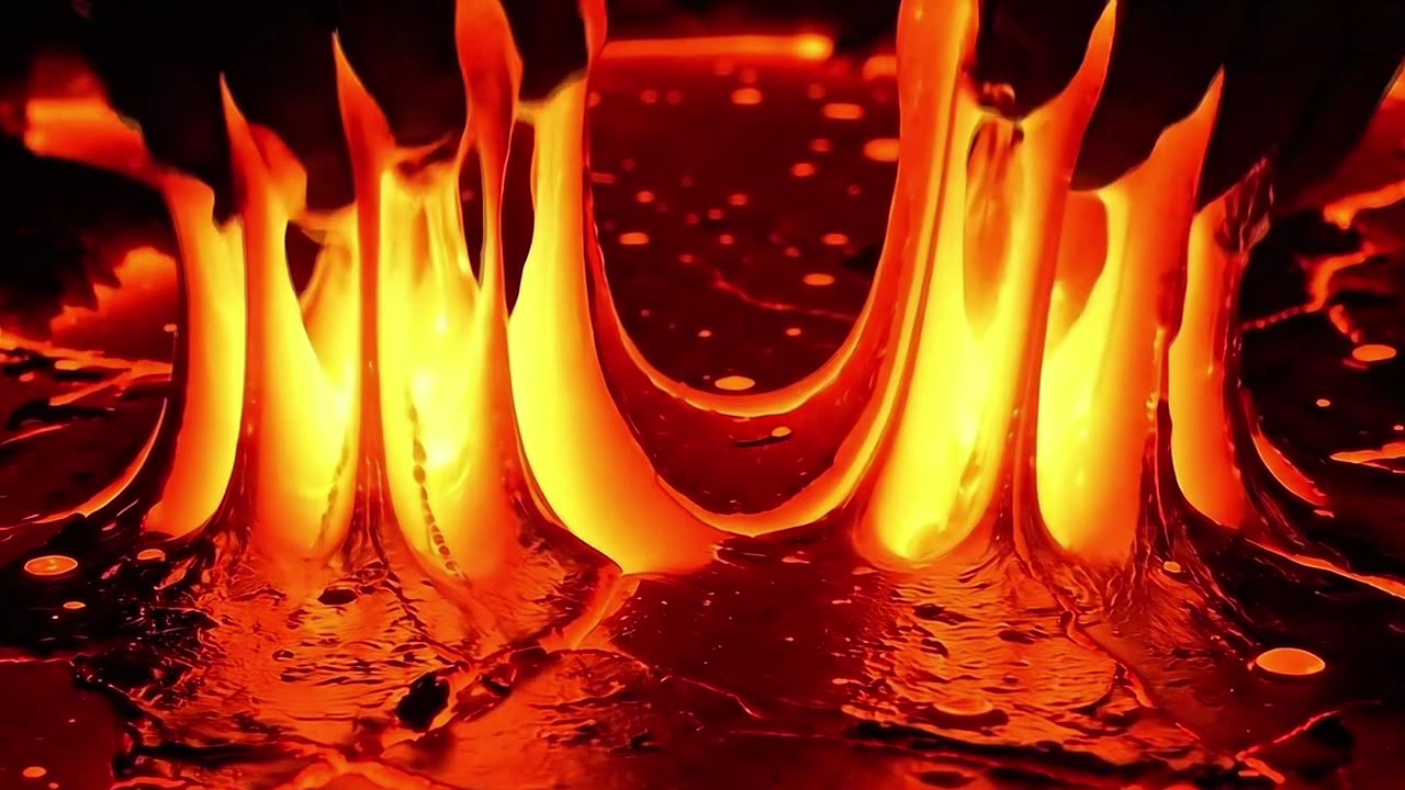 Real Lava ASMR #satisfying #asmrvideo #asmr #oddlysatisfying #veo3 #lava #lavaslime
