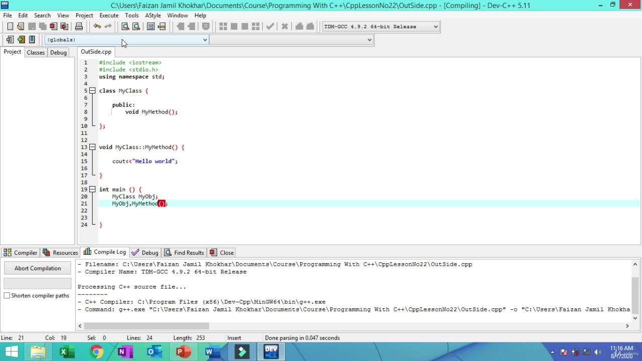 Become a C++ Expert-023 C Class methods outside of class