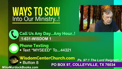 Re-Air: Wisdom Moments With Mike Murdock..!!!