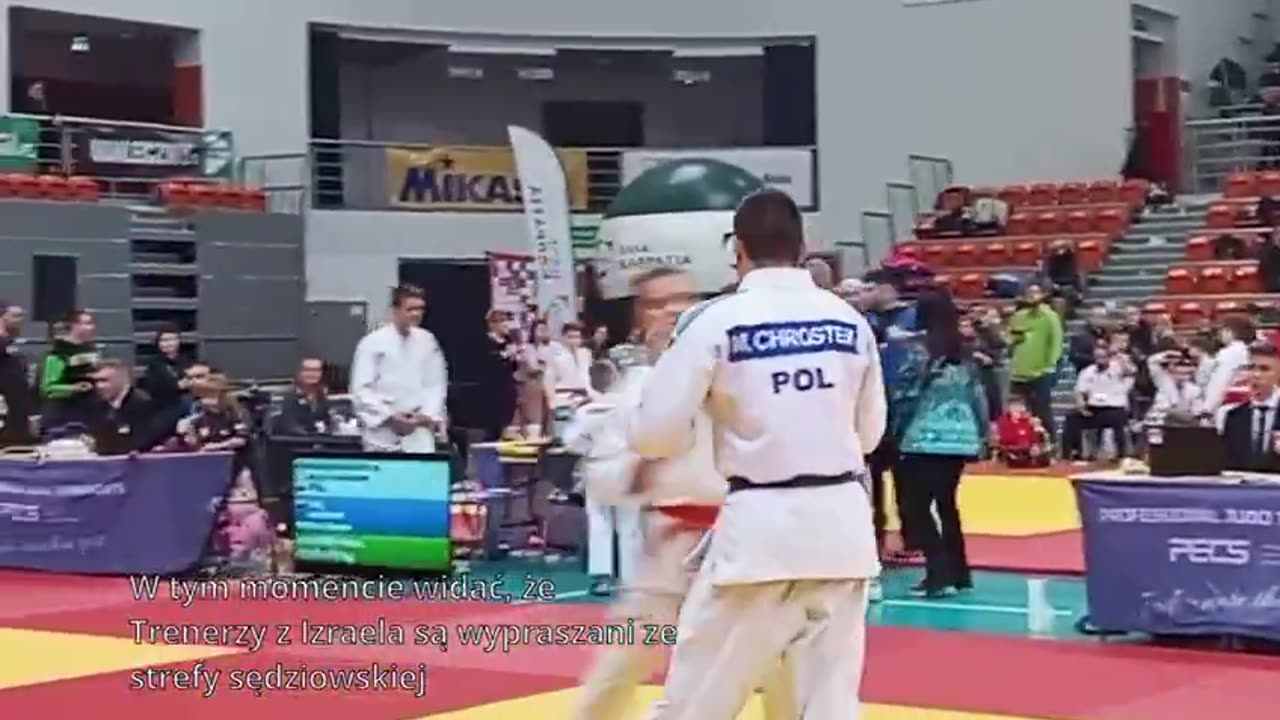 JUDO, Bielsko-Biała, żydzi (Golden Fighters) napadają na sędziów turnieju