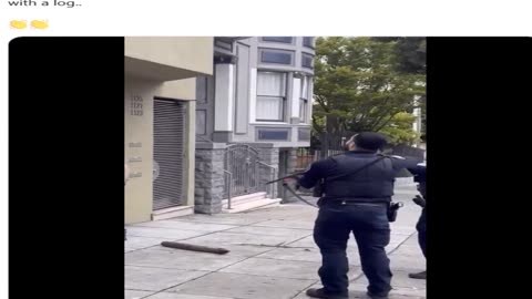 Antifa Member Vandalizes Property With Log Arrested - San Francisco (of course!)