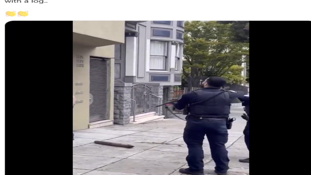 Antifa Member Vandalizes Property With Log Arrested - San Francisco (of course!)
