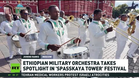 Ethiopian National Defence Forces Orchestra at Spasskaya Tower International Military Music Festival