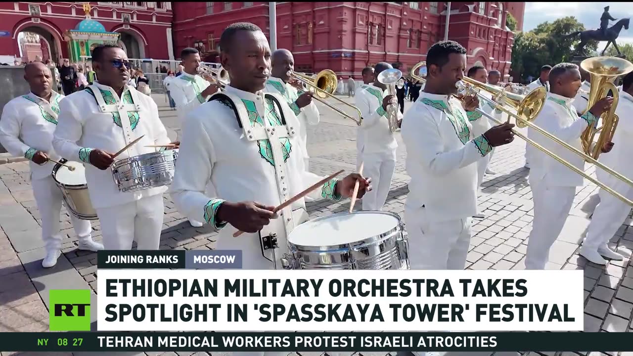 Ethiopian National Defence Forces Orchestra at Spasskaya Tower International Military Music Festival