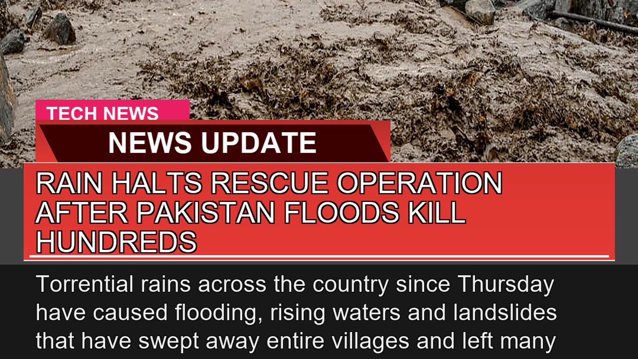 Rain Halts Rescue Operation After Pakistan Floods