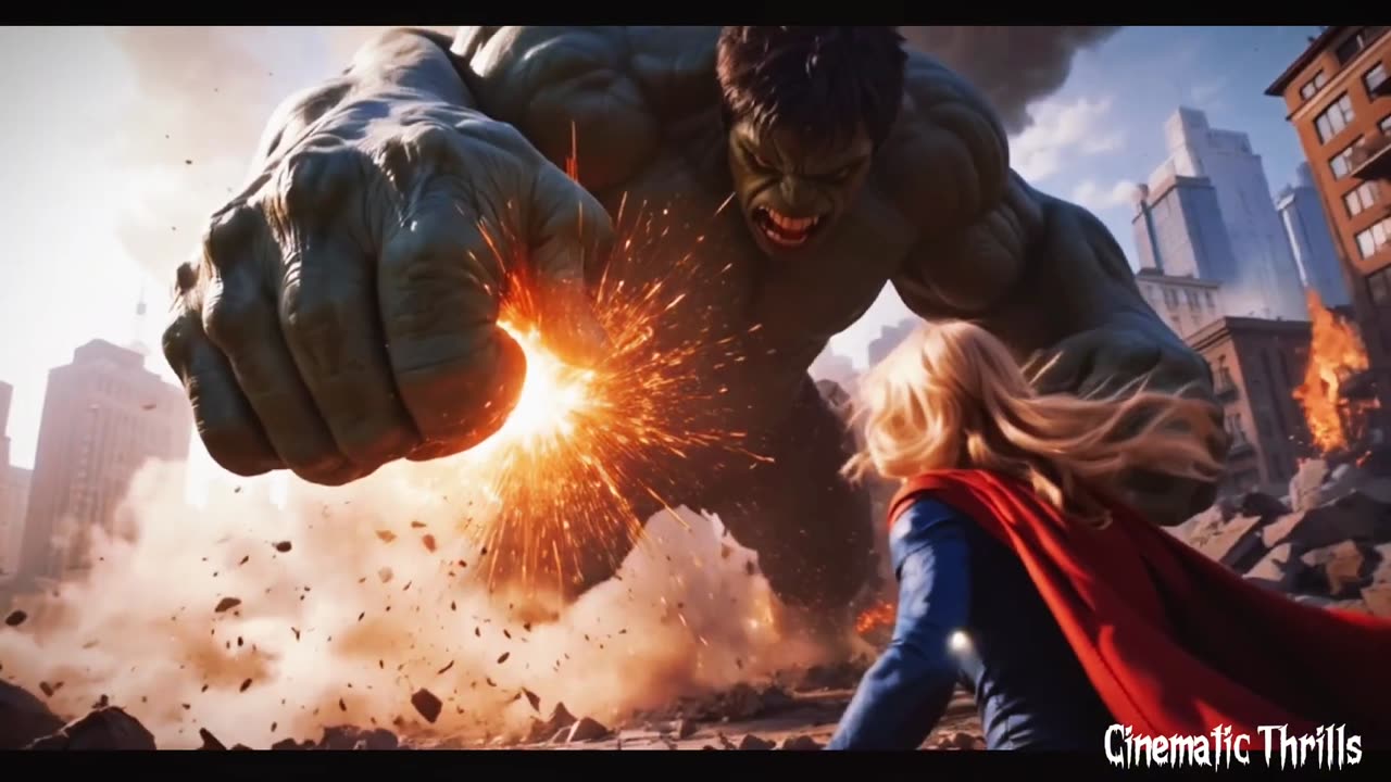 Supergirl in Crisis Hulk vs Supergirl – A Battle of Gods