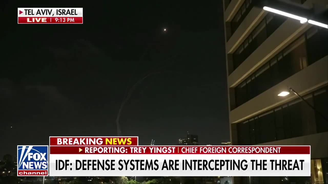 Fox News Crew Takes Cover Live On-Air As Iran Launches Counter Strikes Against Israel