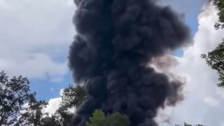Video shows fire and large plumes of smoke amid reported explosion at warehouse in Roseland,