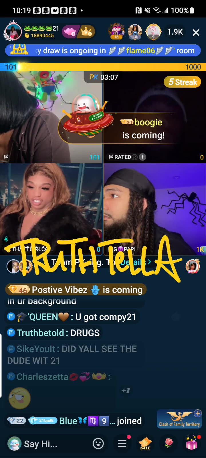 21BADBITCH TEAM PK WITH A DUDE IN THE HOUSE WHILE DROSKI WAS CHILLING WITH TASTYMOCHA