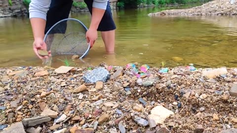 Look for three-color gems in ancient river channels. Crystal, sea glass, agate, amber, gold